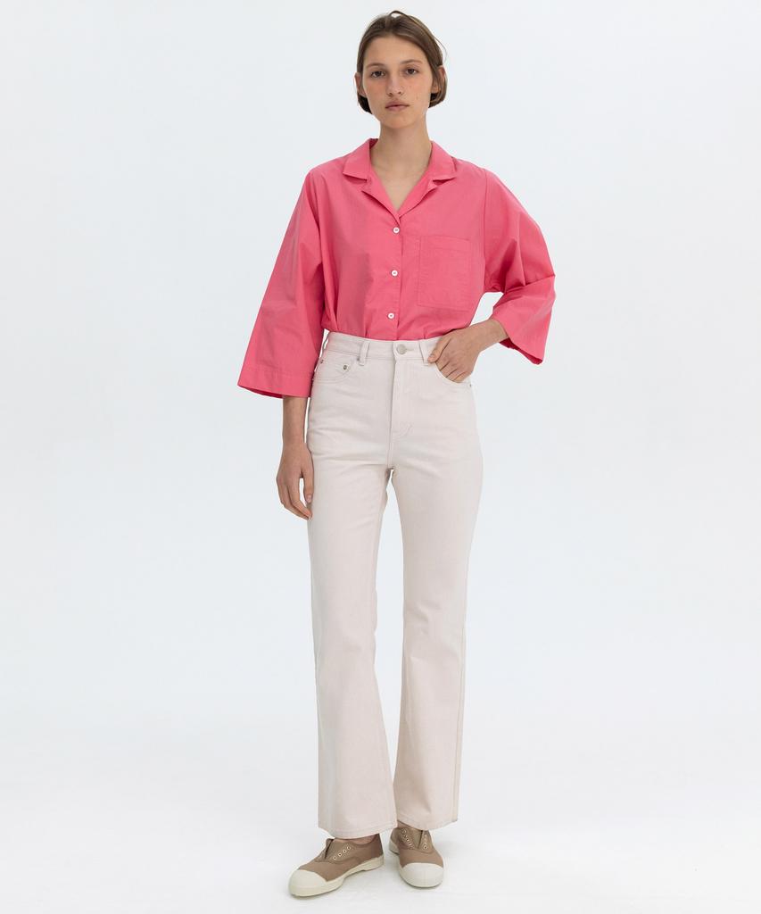 BENSIMON Boots Cut Washing Pants - Pink