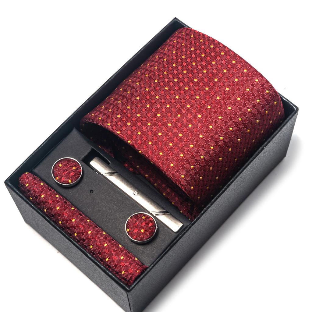 1200-Pin Men'S Tie Net Color Gift Box Tie Set Group Business Dress Wedding Tie Factory