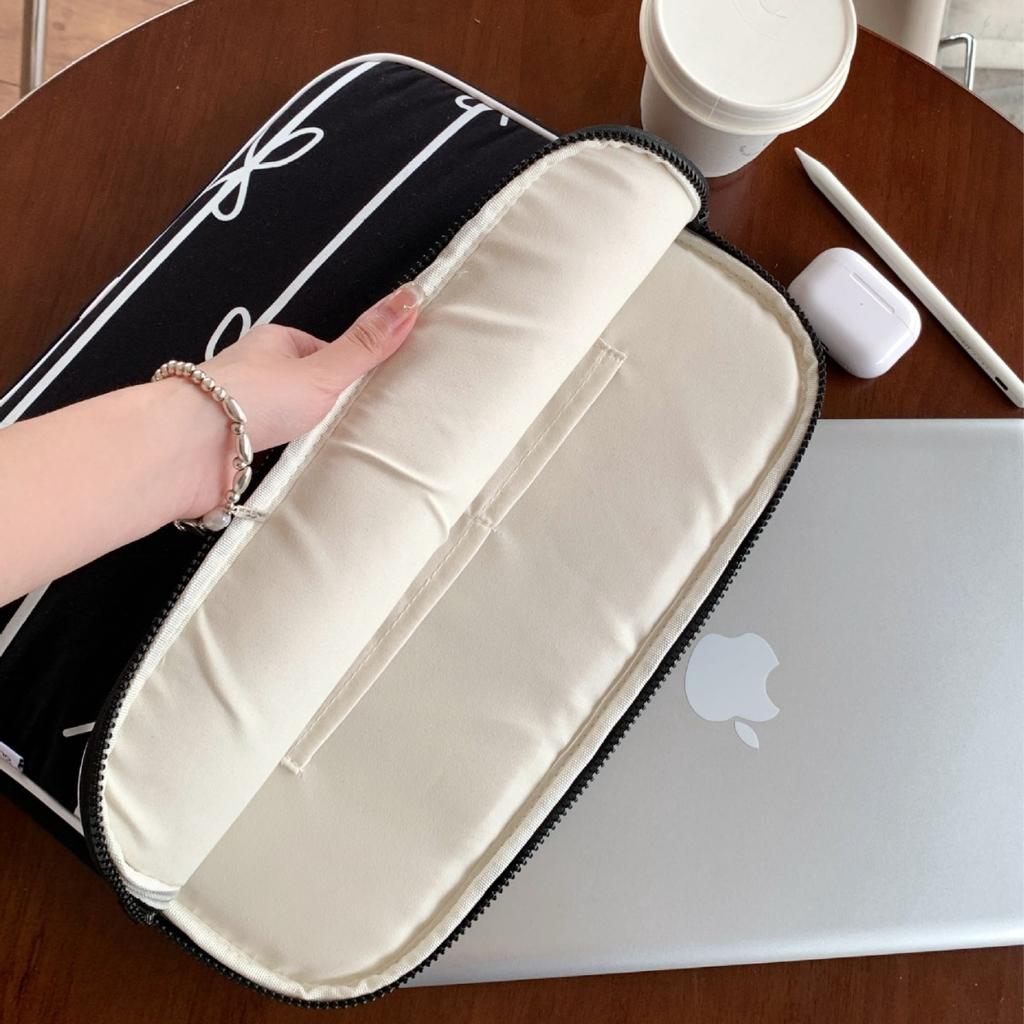 Laptop liner bag Ballet style bow inch Tablet bag College I style Laptop bag inch