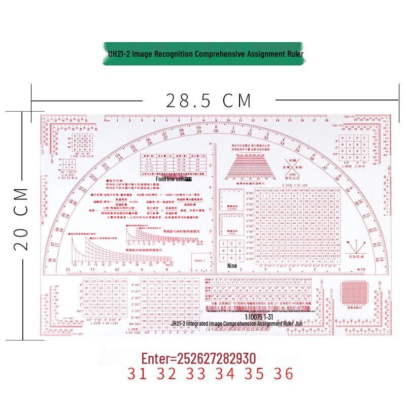 Multi-functional Map Reading and Plotting Ruler
