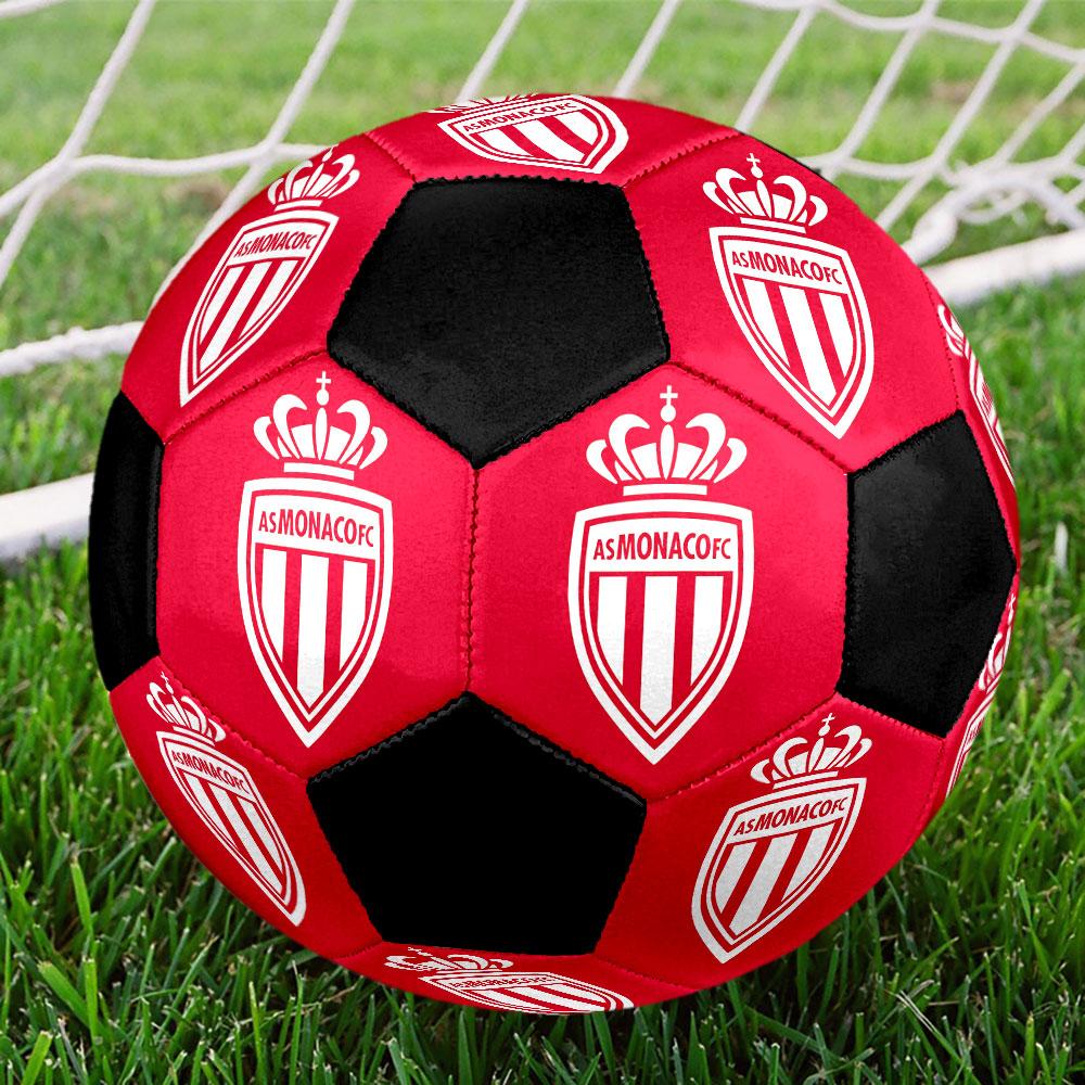 AS Monaco Soccer Ball Size 5 Colorful Machine Stitched PVC Competition Ready Durable High-Bounce