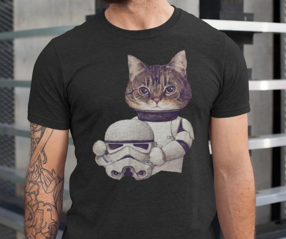 Stormtrooper Star Wars Cat Unisex T-shirt S-5XL Unisex T-Shirt XXXL