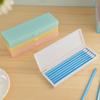 Japanese Minimalist Frosted Plastic Pencil Case - Student Semi-Transparent Artistic Style