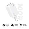 Subblim 100W GaN Wall Charger USB C+C+A- 2xUSB Type-C- 1xUSB- 100W