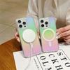 Luxury Gradient Rainbow Laser For Magsafe Magnetic Case For iPhone 17 16 15 14 13 Mini 12 11 Pro Max XS X XR 7 8 Plus Hard Cover