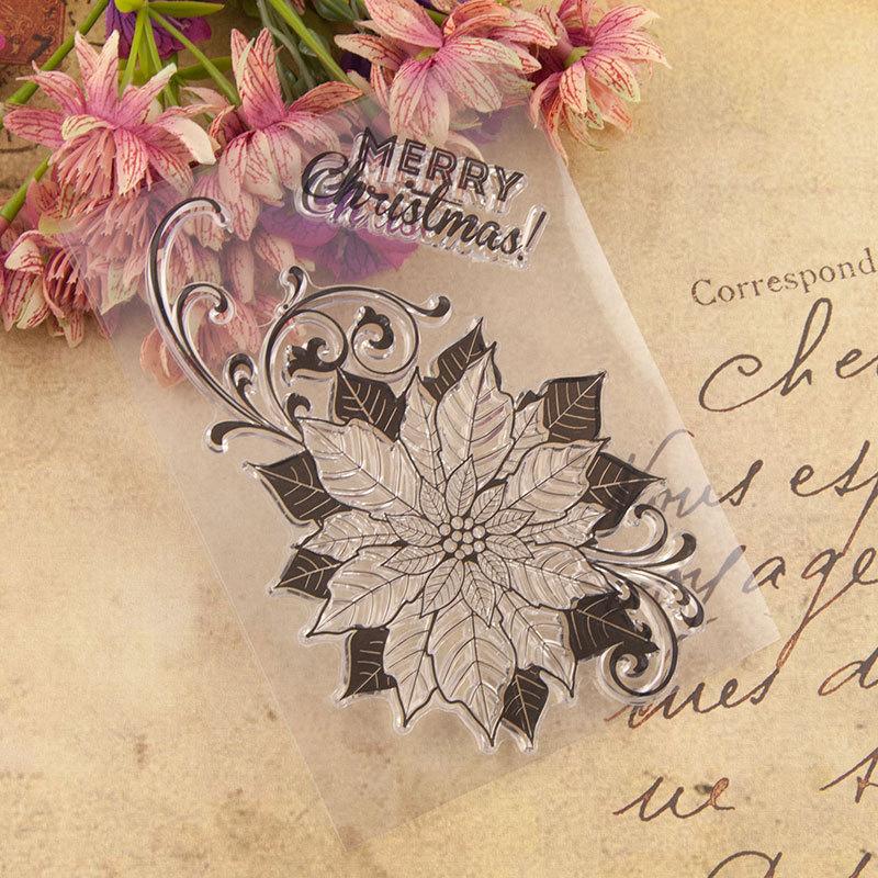 Transparente transparente Silikon-Stempel mit Blätterzweig, für Siegel, DIY, Scrapbooking, Fotoalbum, Dekor, Kunst, Gartenpflanze