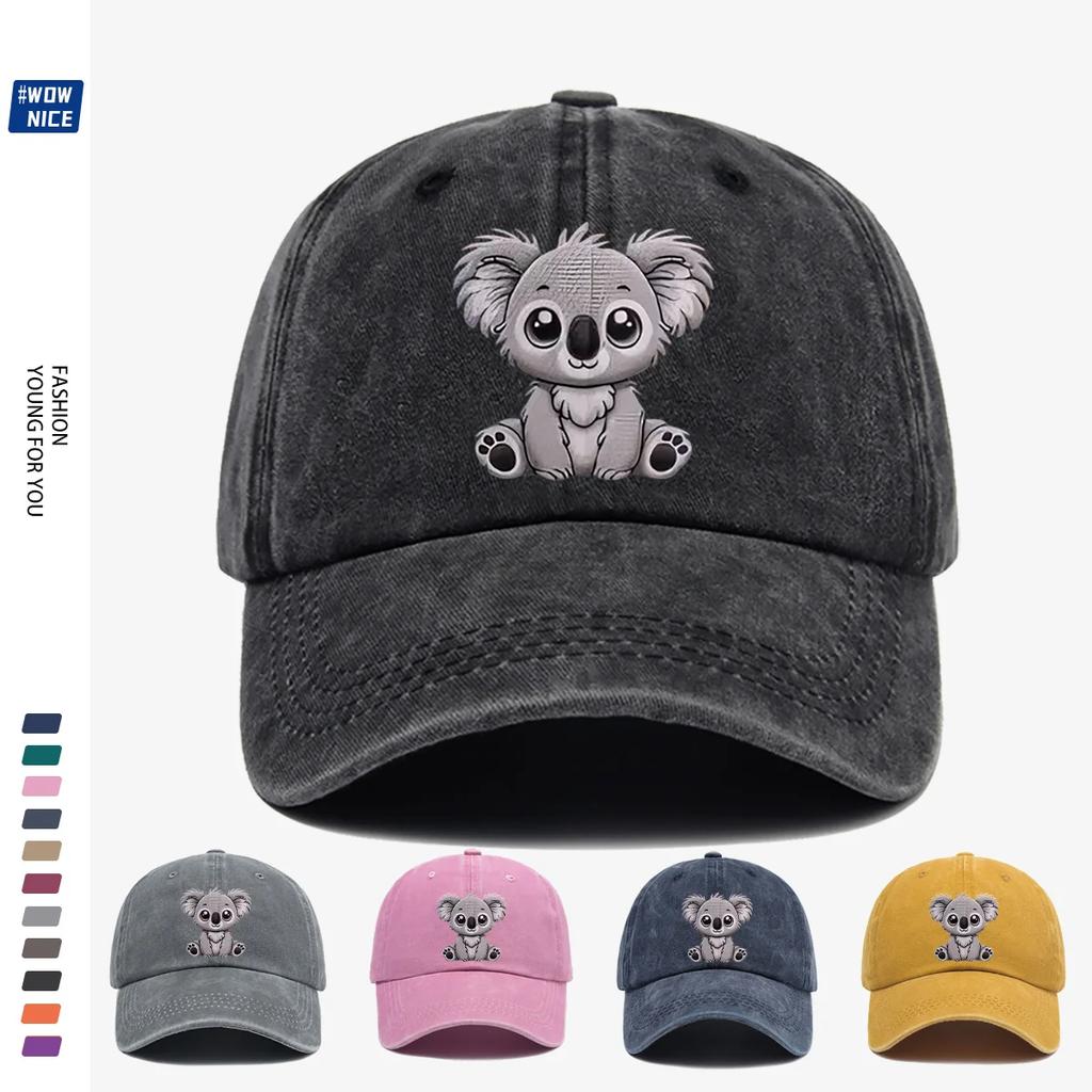Pc Stück Süße Koala-Print Baseballkappe für Damen Herren Verstellbare Snapback-Kappe mit Koala-Gesicht Design Leichte Kappe Geeignet