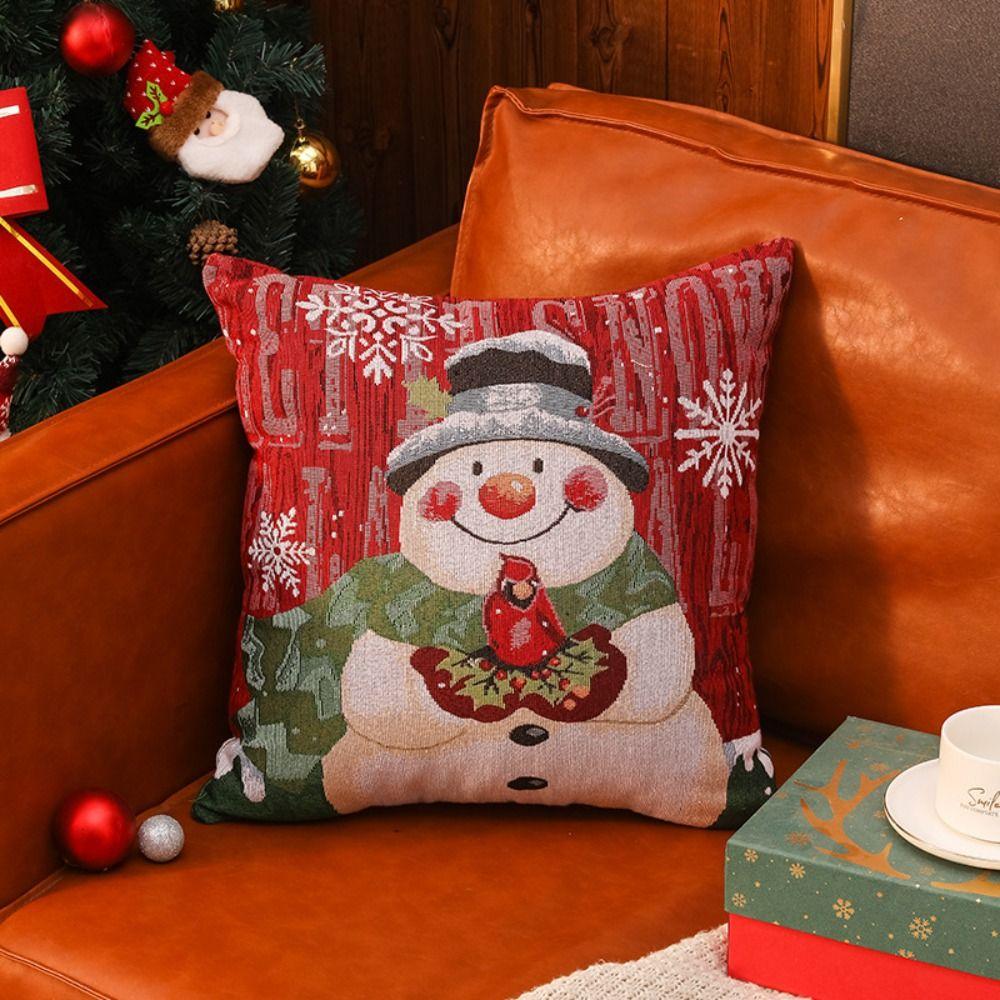 INS Style Christmas Pillowcase Snowflake Cushion Cover Throw Pillowcover Living Room/Office