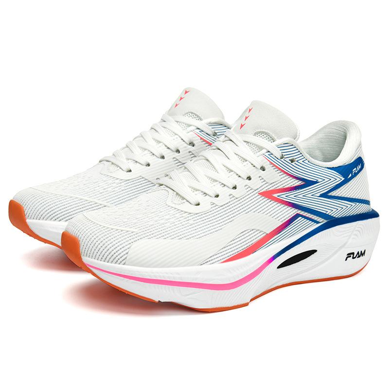 2025 New Student Sports Couple Popcorn + Carbon Board Running Shoes Mesh Large Size Lightweight Running Shoes