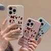 Cute Cartoon Puppy for iPhone17 Pro Max Leather Pattern Mobile Phone Case 17 All-inclusive 15 Large Holes 16 Soft Case
