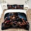 Tupac Hip Hop Portrait Print 3Pcs Bedding Set,Duvet Cover with 2 Bedro,Pillowcase Home Birthday Gift