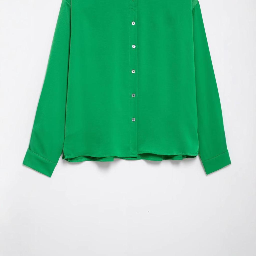 Spring 2025 Women's European & American Style Casual Drapey Shirt