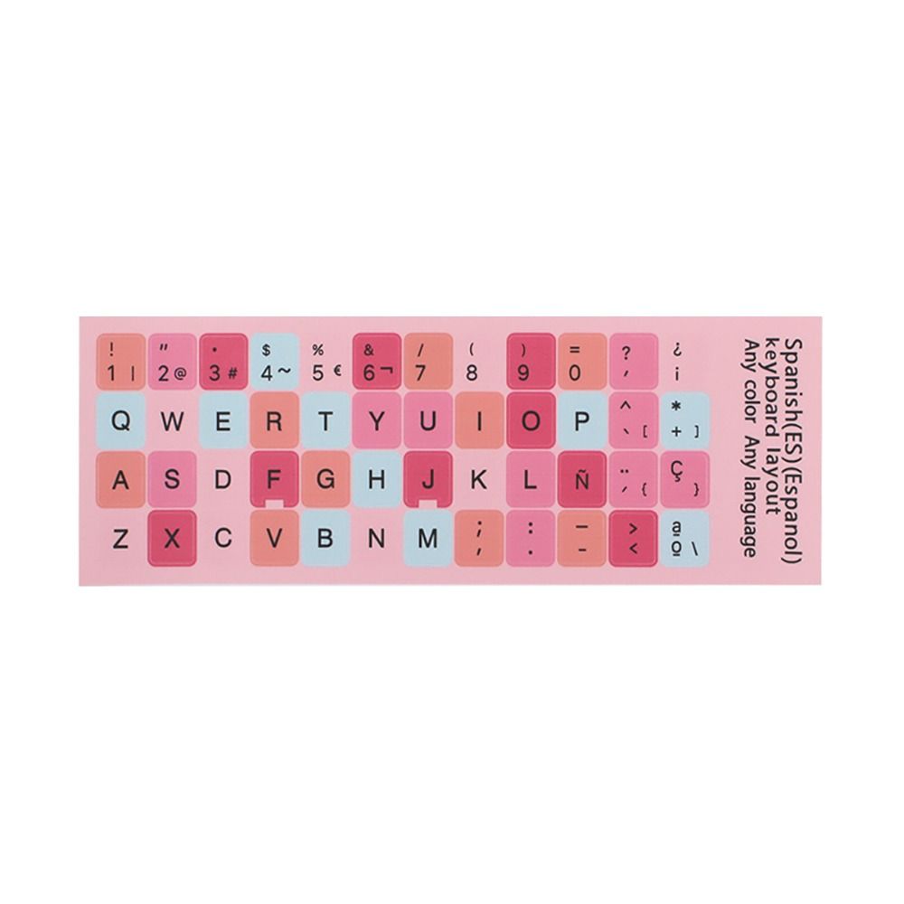 Spanish Keyboard Sticker Russian Letter Laptop Keypad Film Replacement Keyboard Label  Desktop PC