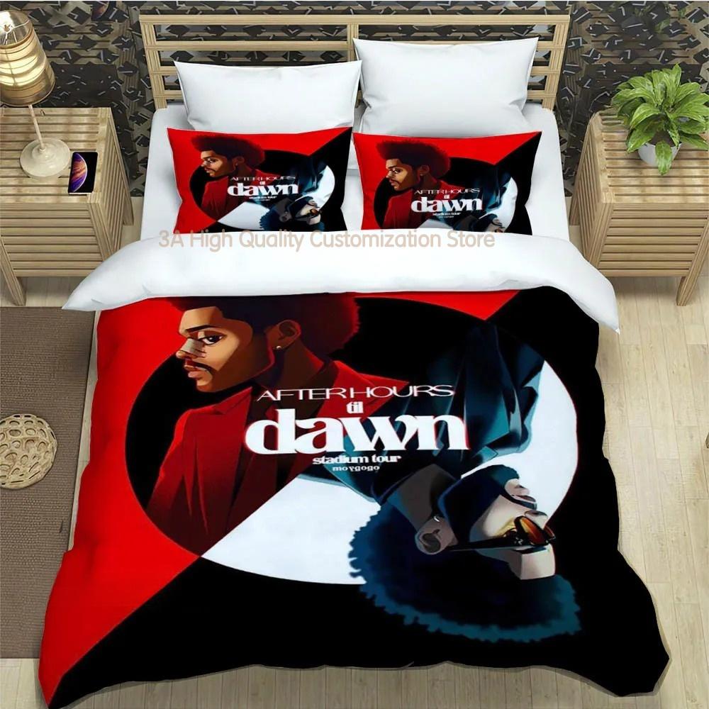 Juegos de Cama Estampados del Cantante The Weeknd Exquisito Juego de Ropa de Cama Funda Nórdica Juego de Colcha Juego de Cama Lujoso Regalo de Cumpleaños