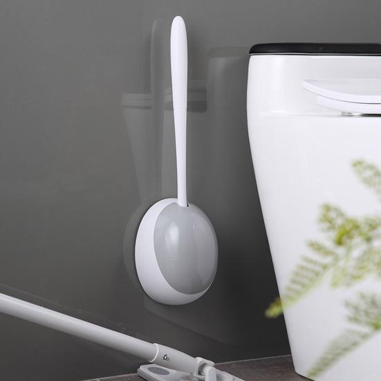 Toaletní kartáč Spodní odtok Silikonový nástěnný čisticí nástroj bez děrovače pro koupelnu