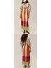 Spring/Summer 2026 European-Style Linen Print Dress - Casual Holiday Loose Fit