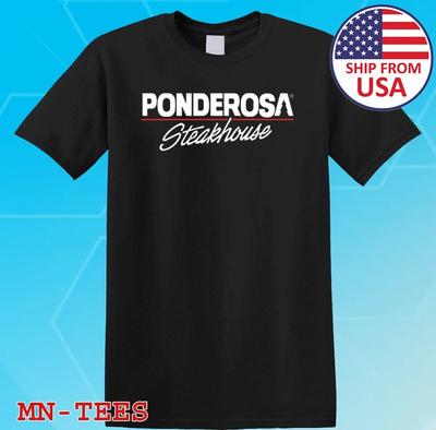 Ponderosa Steakhouse Zwart Maat S-5XL