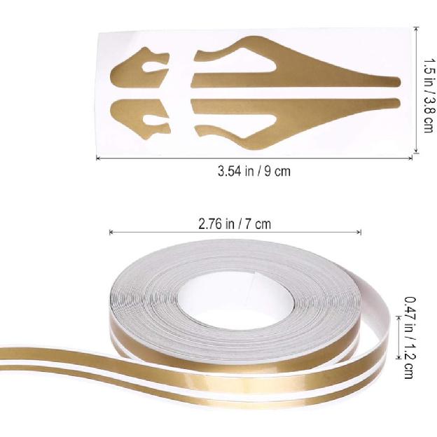 Sewroro Pinstripe Tape Decals, Car Body Side Stripe Decal Car Personalized Decorative Sticker Car Universal Vinyl Pinstriping Tape 1 Roll 980x1.2cm