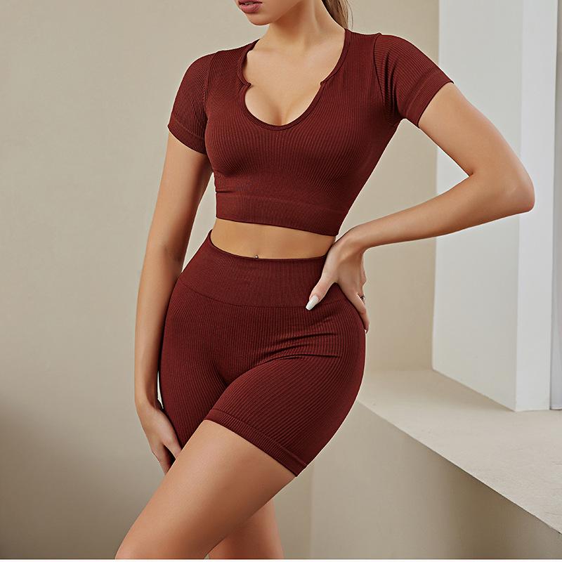 

Премиальные европейские и американские бесшовные женские летние шорты с высокой талией и эластичным поясом для поддержки бедер и йоги. Medium