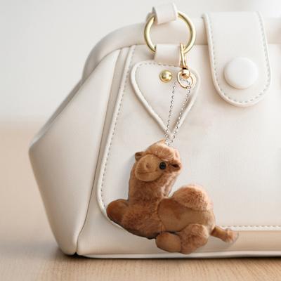 Cute Plush Camel Keychain Fuzzy Camel Doll Keyring for Backpacks Purses Doll