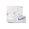 Air Jordan 1 Chestnut Slip Resistant Abrasion Resistant Low Top Vintage Basketball Shoes Men's Gray White FQ7687-300(Team-SBOX)