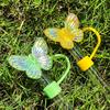 4/9Pcs Butterfly Straw Cover Cap Spill Stopper For Water Cup Silicone Heat-Resistant Dust Proof Straw Plug Cap Straw Accessory