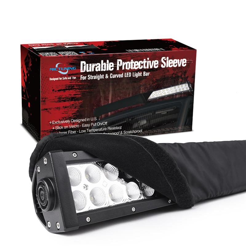 MICTUNING  22'' 32"  42'' 52'' Inch Premium Gear Sleeve Cover for Straight Curved LED Light Bars