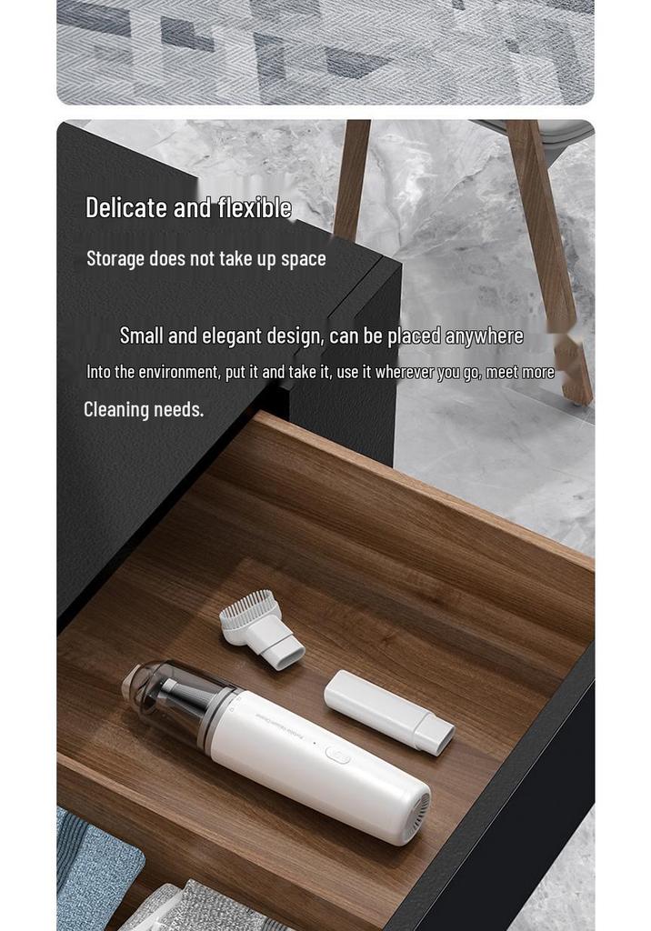 Portable Wireless Handheld Car & Home Vacuum Cleaner - USB Rechargeable, High Power, Compact Design