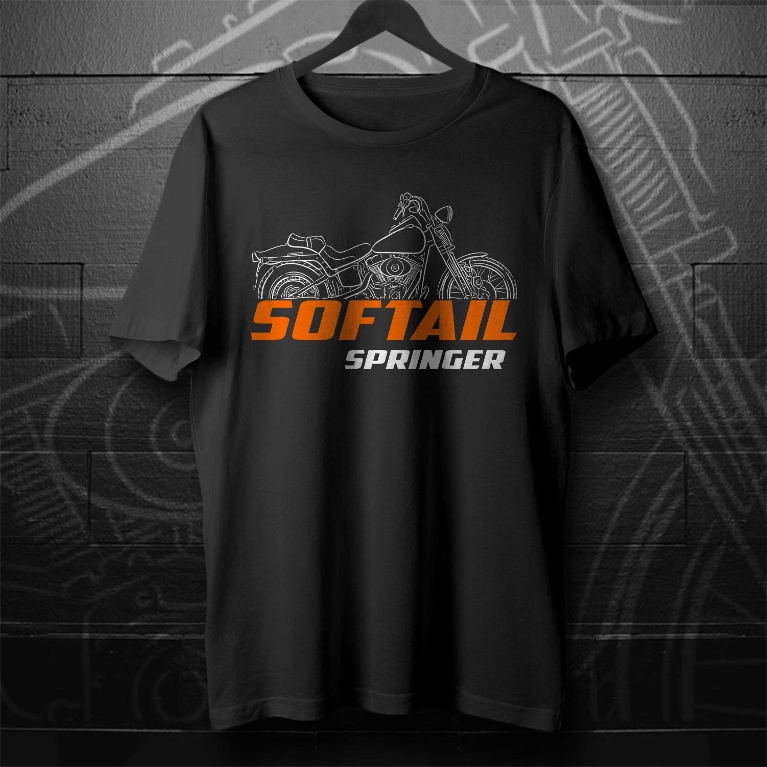 

Black men s and women s T-shirt For Harley FXSTS & FXSTSI Softail Springer 1988-2006- Motorcycle M