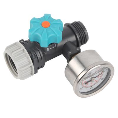 Vanne Régulatrice de Pression d'Eau Réglable G3/4in avec Manomètre Irrigation de Serre Jardin