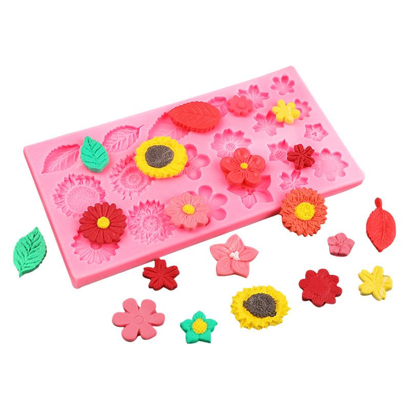 1pc Creative Retro Vintage Plant And Flower Patterns Silicone Mold Clay Soap Handmade Decorative Tools
