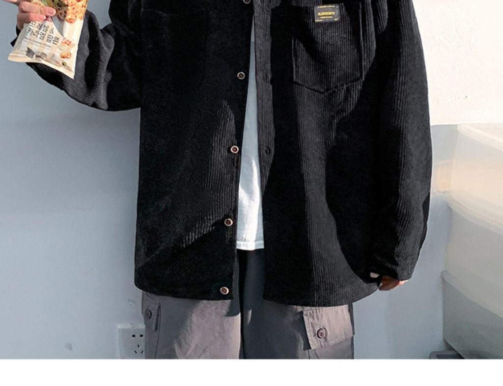 2025 Spring/Autumn Men's Thickened Japanese-Style Casual Long-Sleeve Shirt Jacket