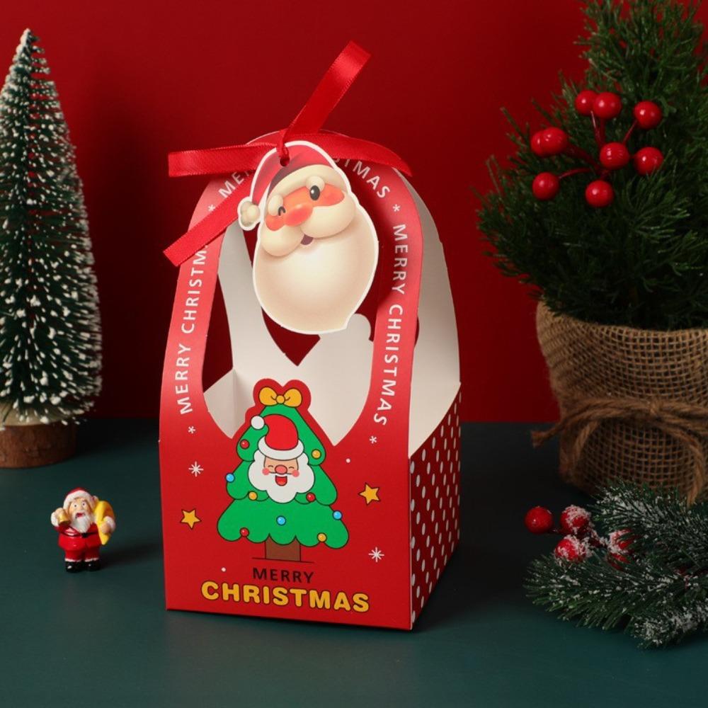 5 Stück Handliche Geschenkbox Weihnachtsmann Keks Lebensmittelverpackung Weihnachtsfeier Dekoration