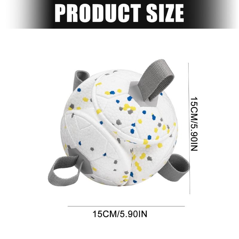Web Handle Canine Toy Ball for Puppies and Adult Dogs, Soft ETPU Activity Toy for Shared Use and Routine Motion Care