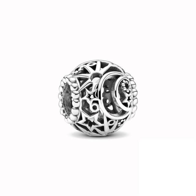 

Neastamor, новый сверкающий подвесной шарм в форме Луны и звезд, подходит для оригинального модного браслета «сделай сам», для женщин, изготовление модных ювелирных изделий