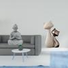 Monkey Buddha Cat Statue Figurine Sculpture Ceramic Artwork Collectible Miniature Ornament Animal