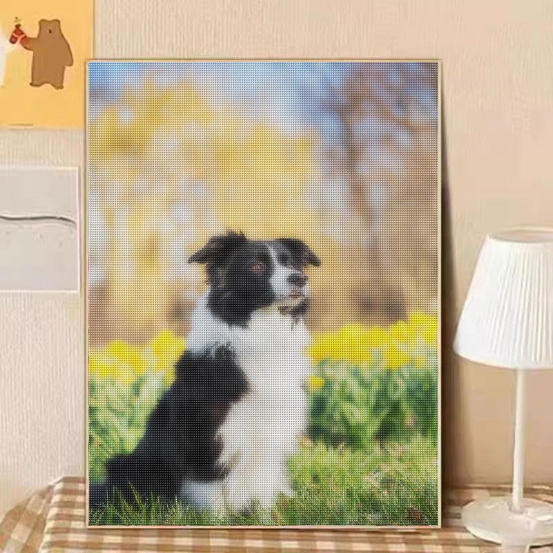 Full Round Diamond Painting Dog 5D Embroidery Animal Mosaic Cross Stitch Handicraft Home Decor 30x40cm/12x16inch