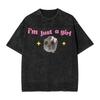 Smutny chomik Mem Jestem Tylko Dziewczyną Zmywalny T-shirt Nowość Harajuku Mężczyźni Kobiety Hiphopowe Koszulki Bawełniana Koszulka