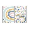 Wall Sticker Rainbow Stars Peel And Stick Girls Bedroom Playroom Decals