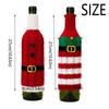 2pcs Creative Christmas Wine Bottle Cover Handmade Wine Bottle Knitted Sweaters  Home Decor