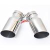1 PC Car Modified Stainless Steel Exhaust Pipe Universal Straight Slash Cut Edge Shiny Muffler Tip