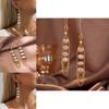 Sophisticated Faux Pearl Drop Earrings For Women Irregular Design With Chain Tassels