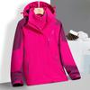 Autumn and Winter Outdoor Large Size Jacket Women's Three-in-one Two-piece Set Thickened Removable Fleece Liner