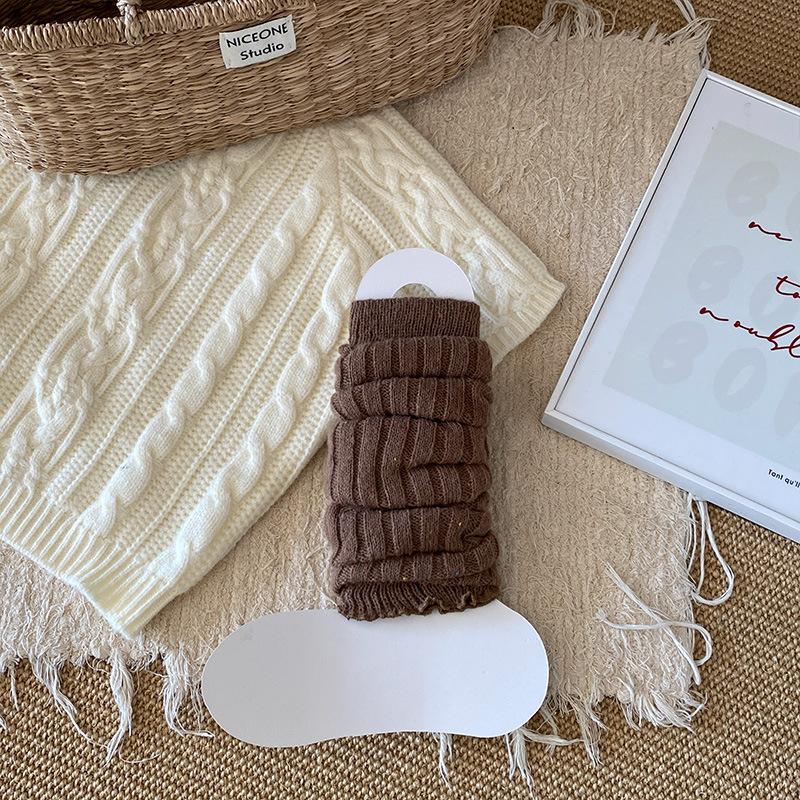 

Женский Осенний Новый Стиль Однотонный Ретро Деревянное Ухо Боковой Шаг Нога Показать Тонкий Ворс Ворс Чулок 1 pair кофейный