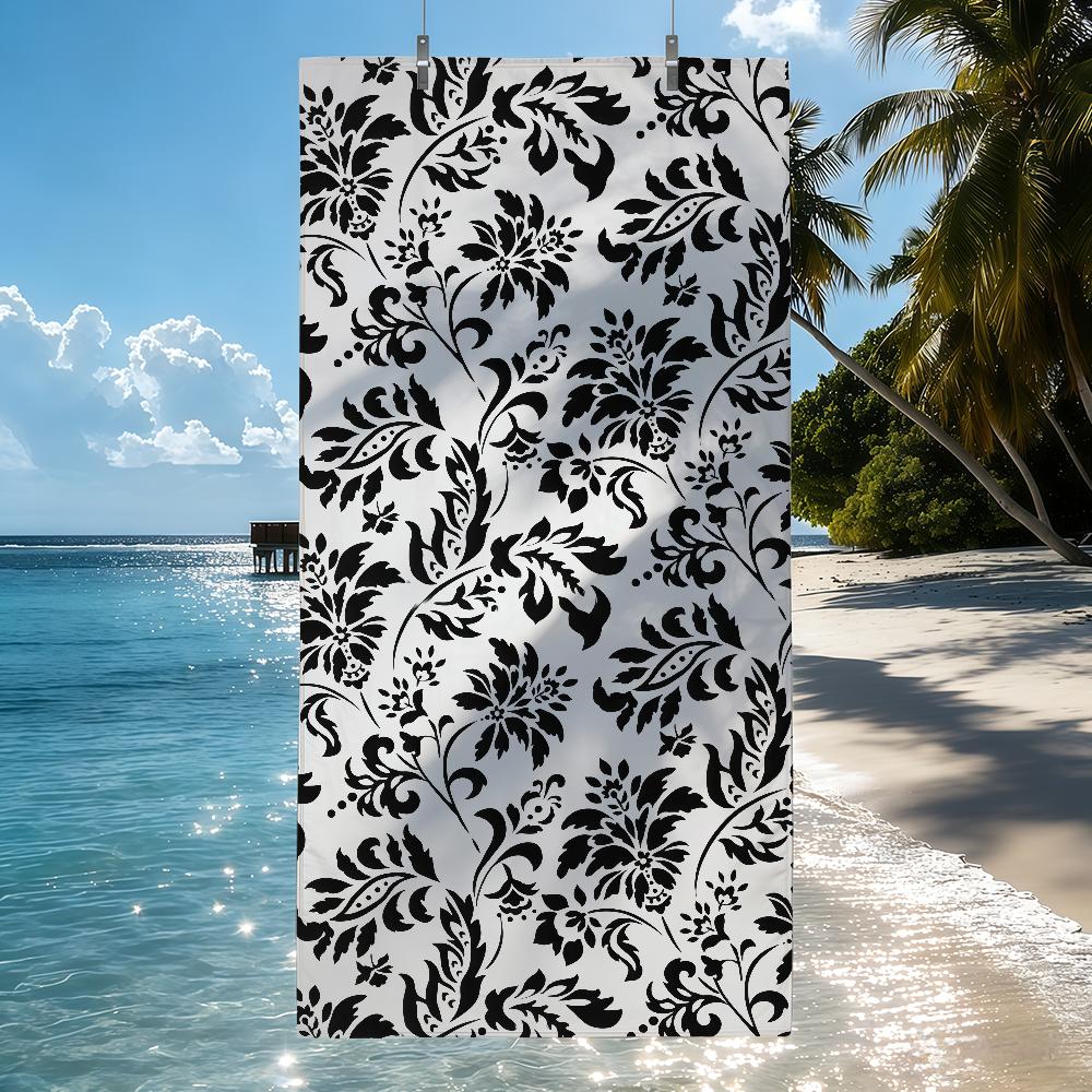 Baroque Rococo style Print Towel Quick Drying Beach Towels Are Suitable For Swimming Pools Camping Yoga And The Gym