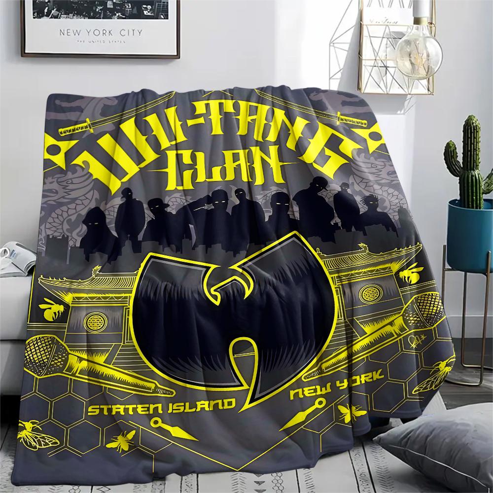 1 Pieza Manta de Franela con Estampado Wu-Tang Clan, Alta Calidad Para Todas las Estaciones, Decoración del Hogar, Calidez y Comodidad, Perfecta para Regalos de Navidad