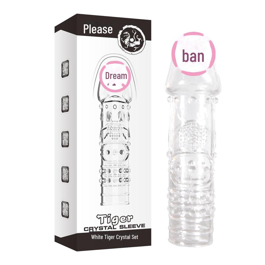 Pánský potěšující prstenový set se čtyřmi zvířaty a křišťálem vlčího zubu - Erotické hračky pro dospělé