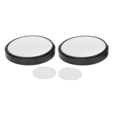 2PCS Car Rearview Auxiliary Blind Spot Mirror 360 Degree Wide Angle Adjustable Rotation RoundBlack