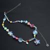 Colorful  Beaded Colored Heart Choker Necklace Adjustable Clavicle Chain for Women Girl Cute Handmade Boho- Jewelry