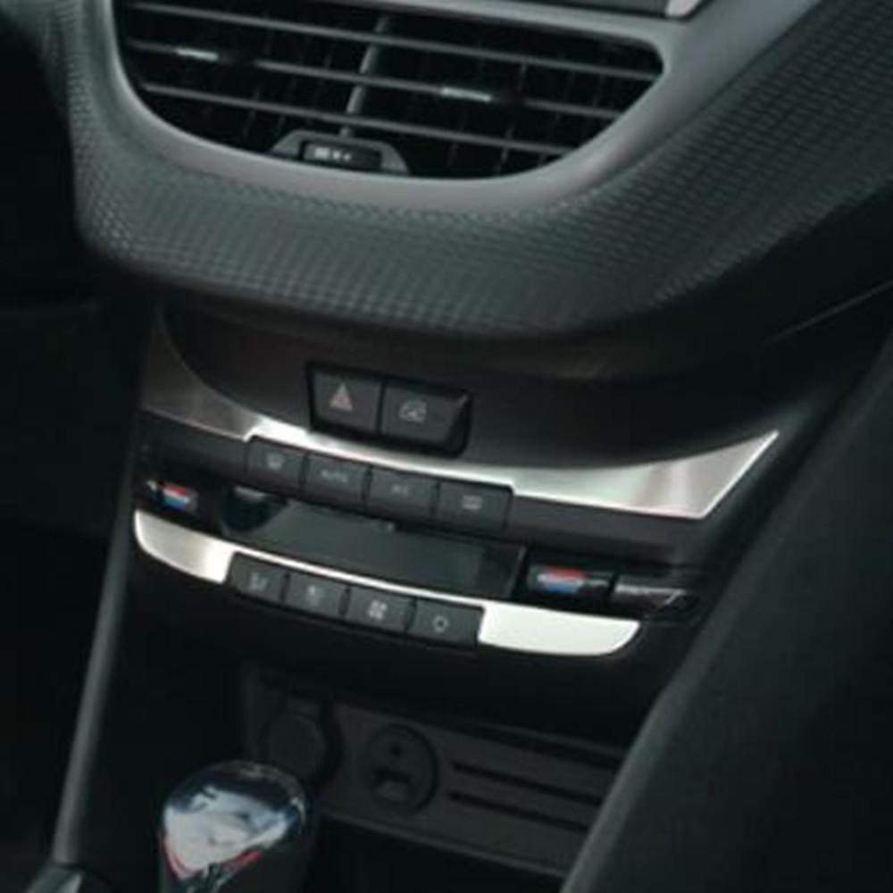 Car Air Conditioning Switch Interior Sequins Sticker for Peugeot D2008 208 2014-2018 2Pcs/Set Accessories